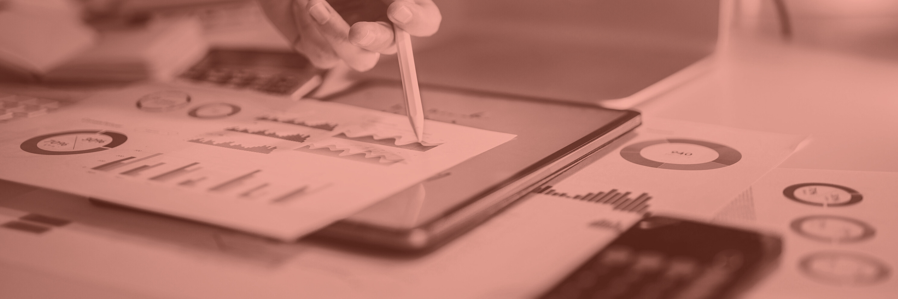 Pie charts and data printed on paper