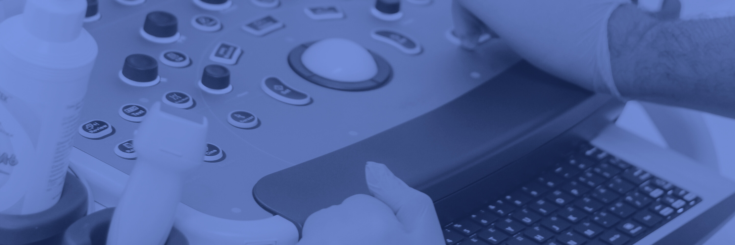 Ultrasound machine console