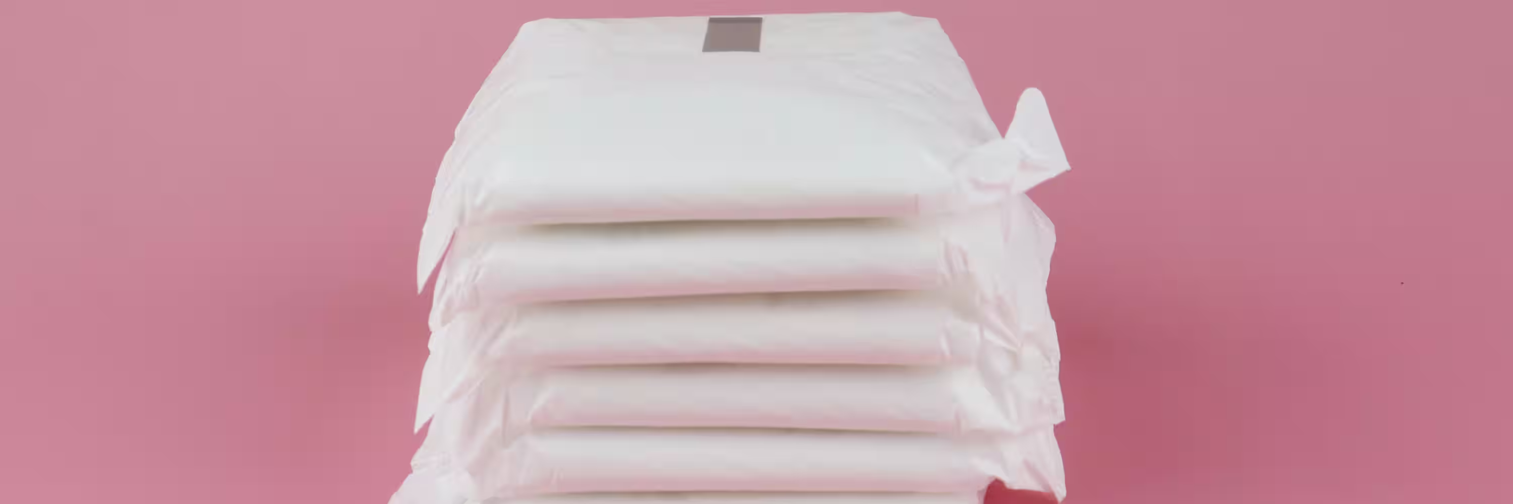 A stack of menstrual pads